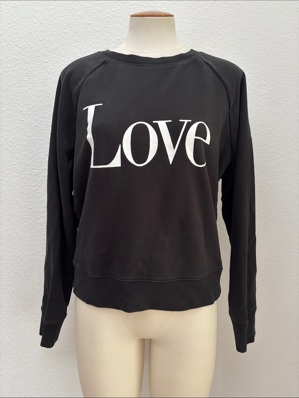J. Crew Love Graphic Black Sweatshirt